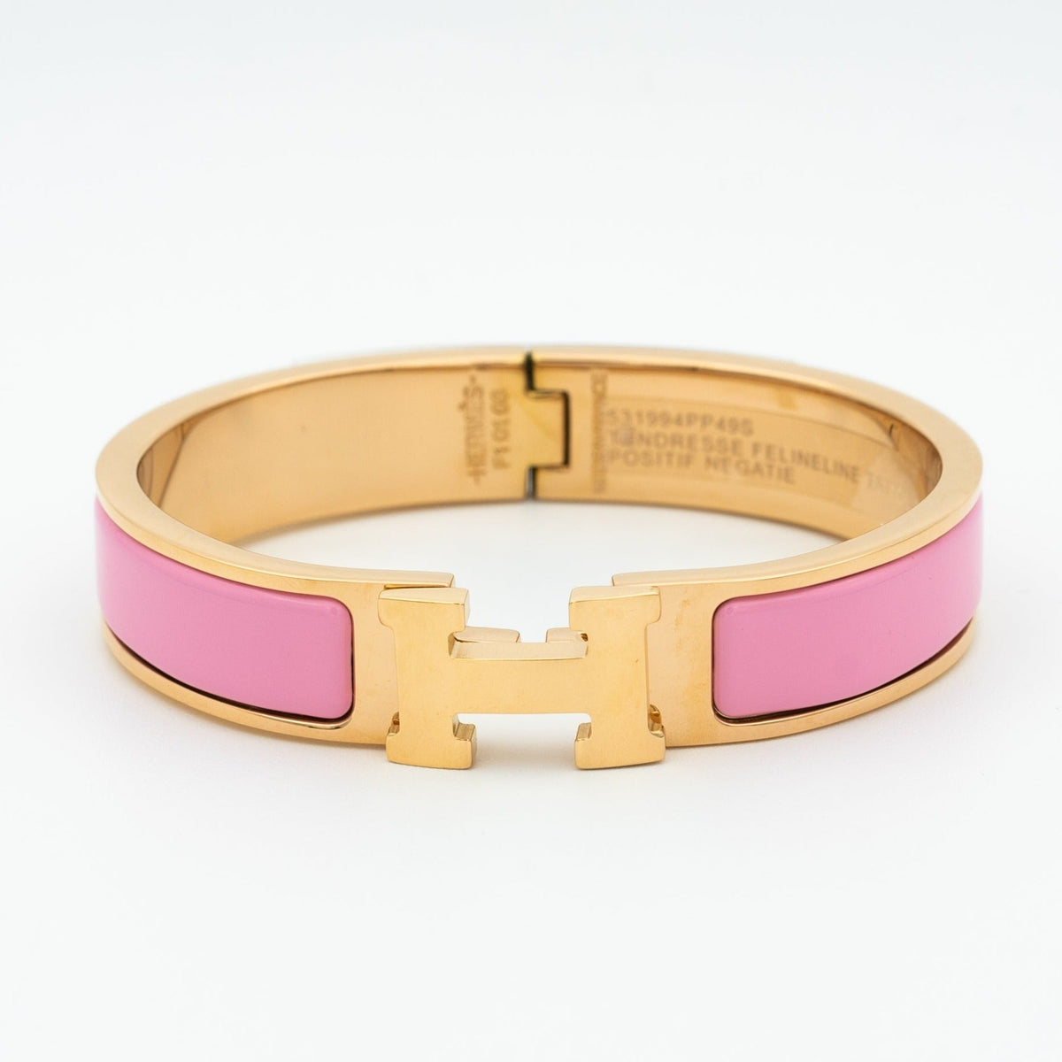 Hermes H Pink Bracelet